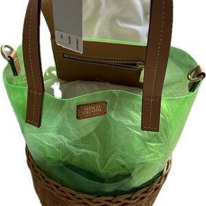 Francis Valentine wicker and green bag.